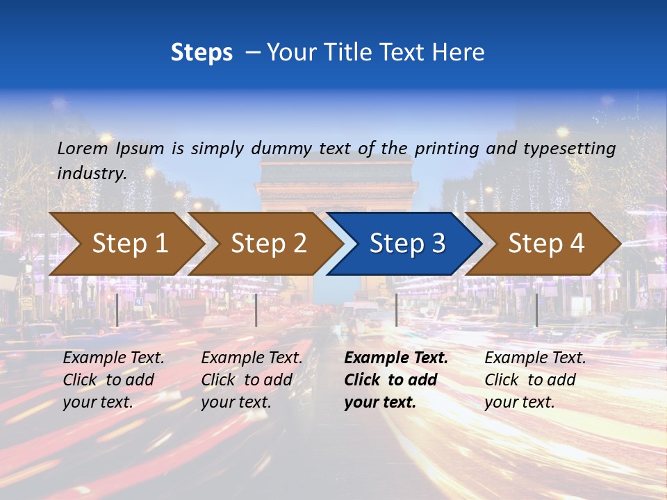 A Picture Of The Arc Of Triumph In Paris PowerPoint Template