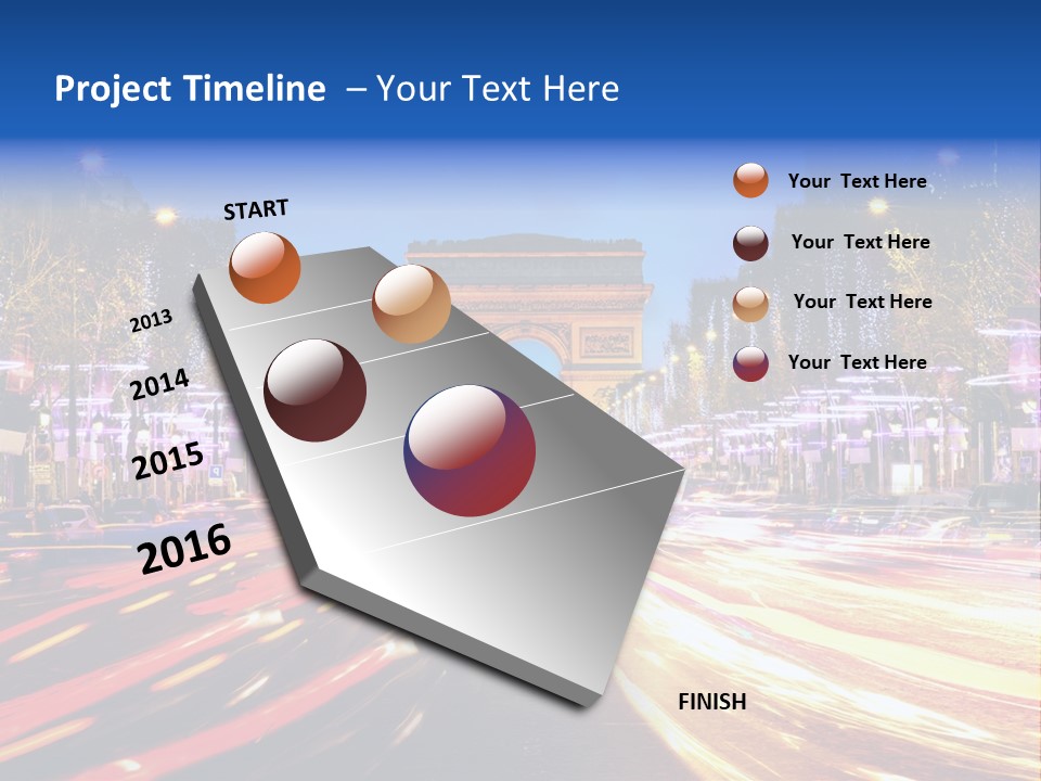 A Picture Of The Arc Of Triumph In Paris PowerPoint Template