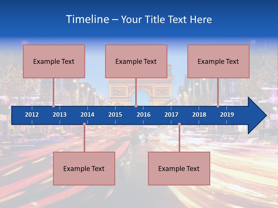 A Picture Of The Arc Of Triumph In Paris PowerPoint Template