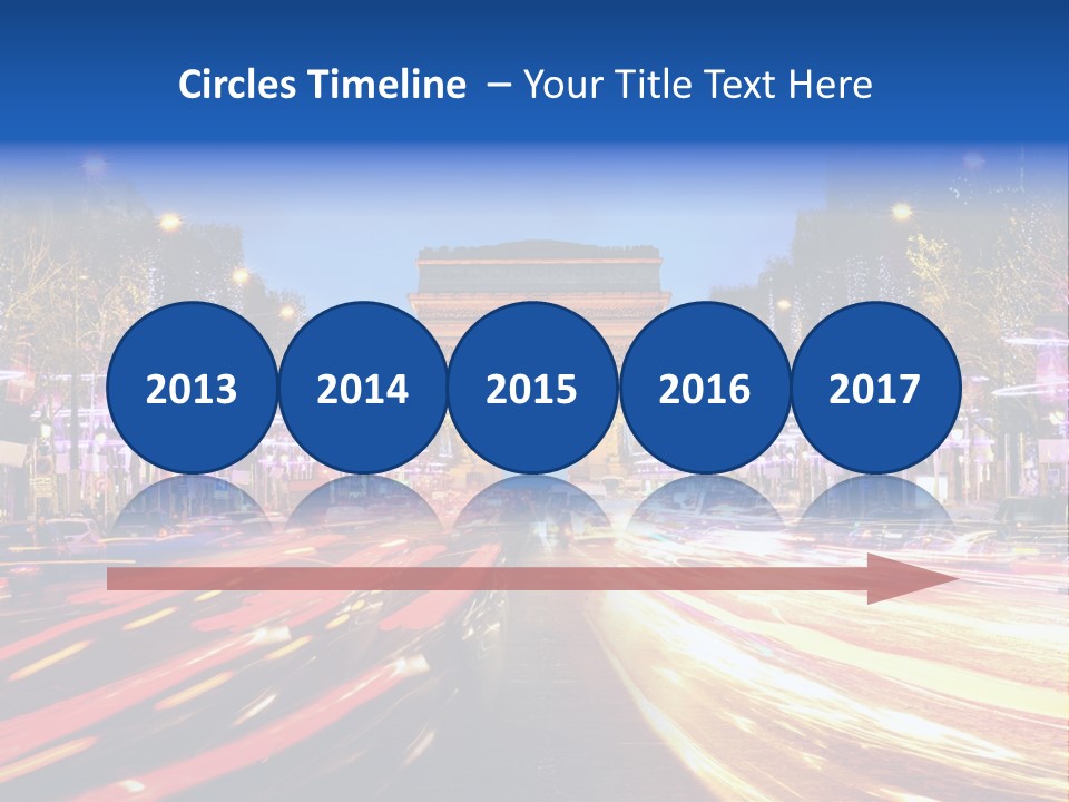 A Picture Of The Arc Of Triumph In Paris PowerPoint Template