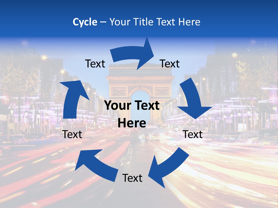 A Picture Of The Arc Of Triumph In Paris PowerPoint Template