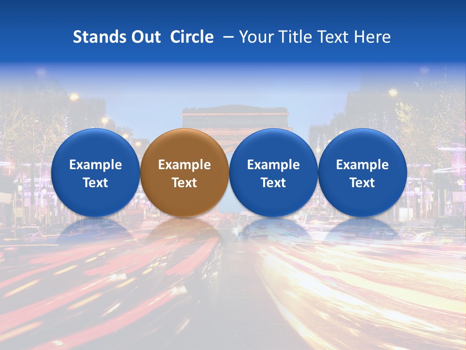 A Picture Of The Arc Of Triumph In Paris PowerPoint Template