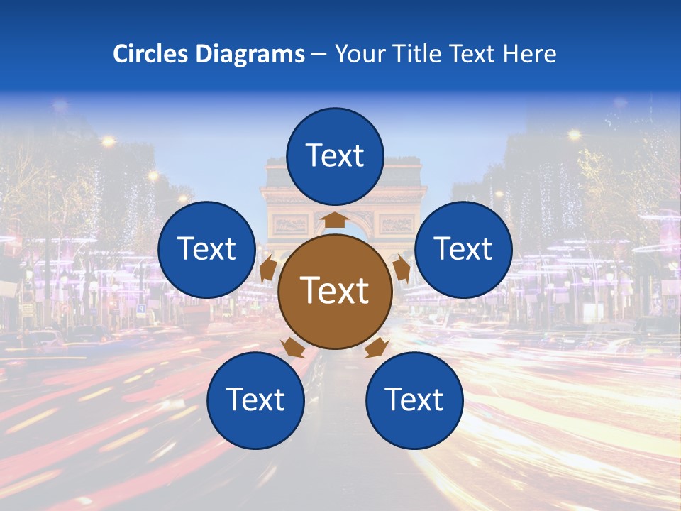 A Picture Of The Arc Of Triumph In Paris PowerPoint Template