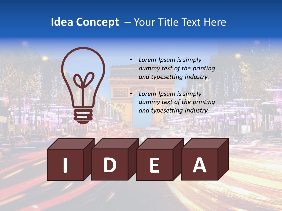 A Picture Of The Arc Of Triumph In Paris PowerPoint Template