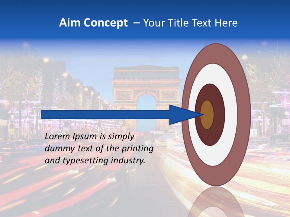 A Picture Of The Arc Of Triumph In Paris PowerPoint Template