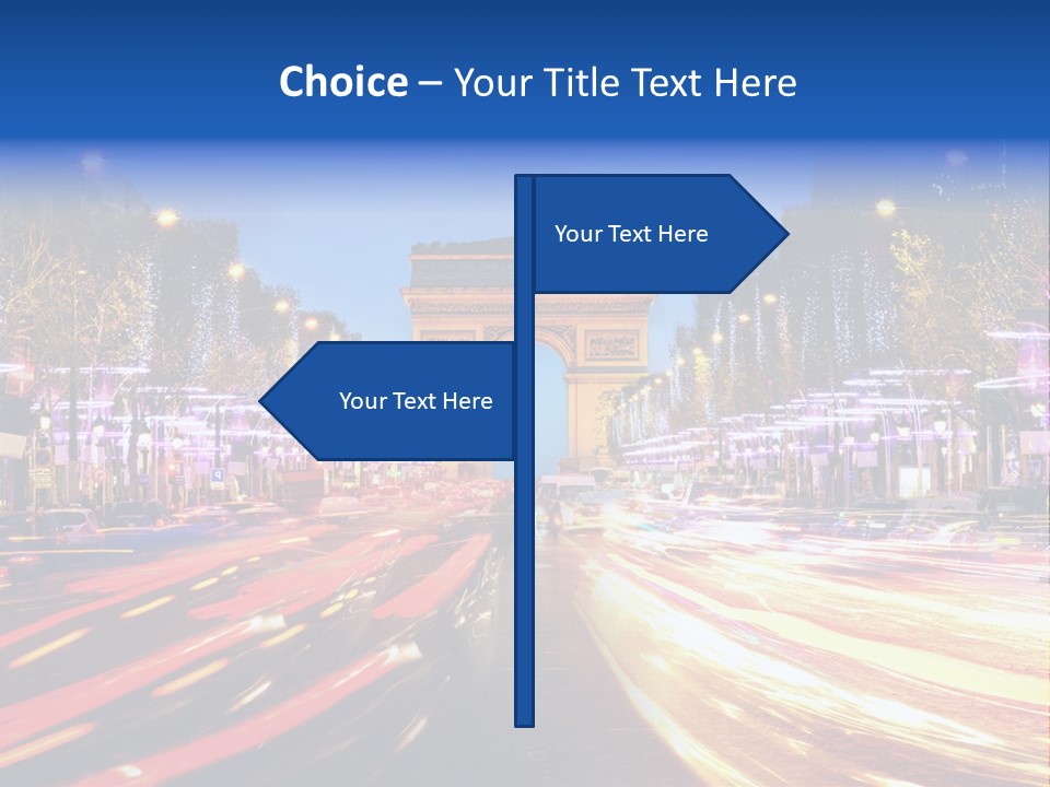 A Picture Of The Arc Of Triumph In Paris PowerPoint Template