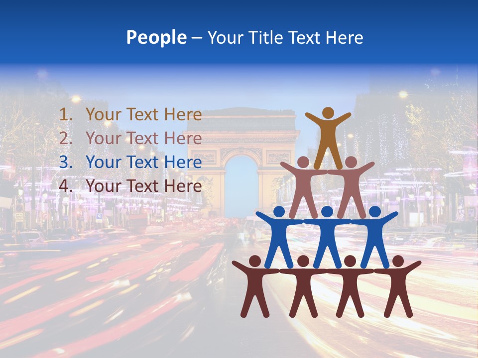 A Picture Of The Arc Of Triumph In Paris PowerPoint Template