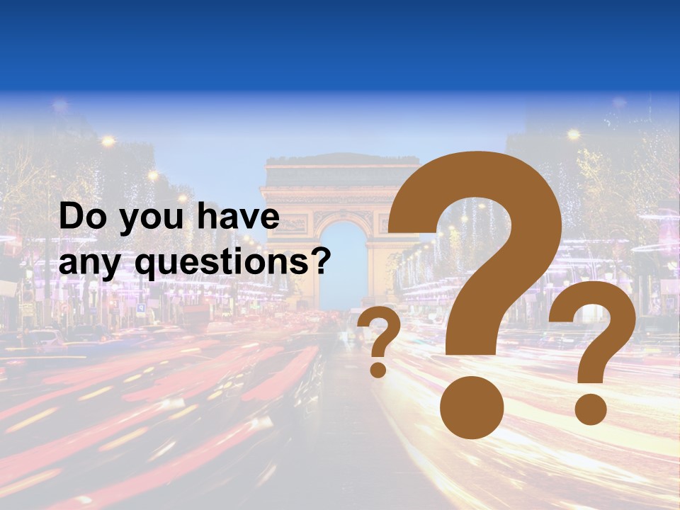 A Picture Of The Arc Of Triumph In Paris PowerPoint Template