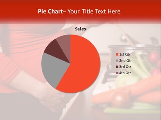 A Pregnant Woman Preparing Food In A Kitchen PowerPoint Template