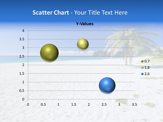 A Palm Tree On A Beach With Blue Water In The Background PowerPoint Template