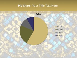 A Blue And Gold Background With A Gold Border PowerPoint Template