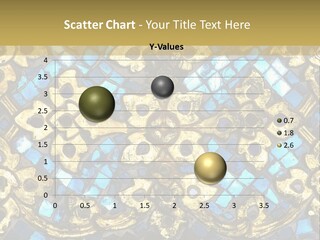 A Blue And Gold Background With A Gold Border PowerPoint Template