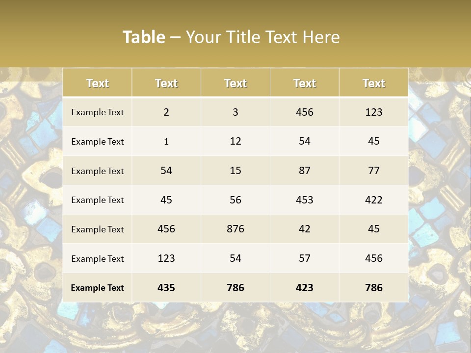 A Blue And Gold Background With A Gold Border PowerPoint Template