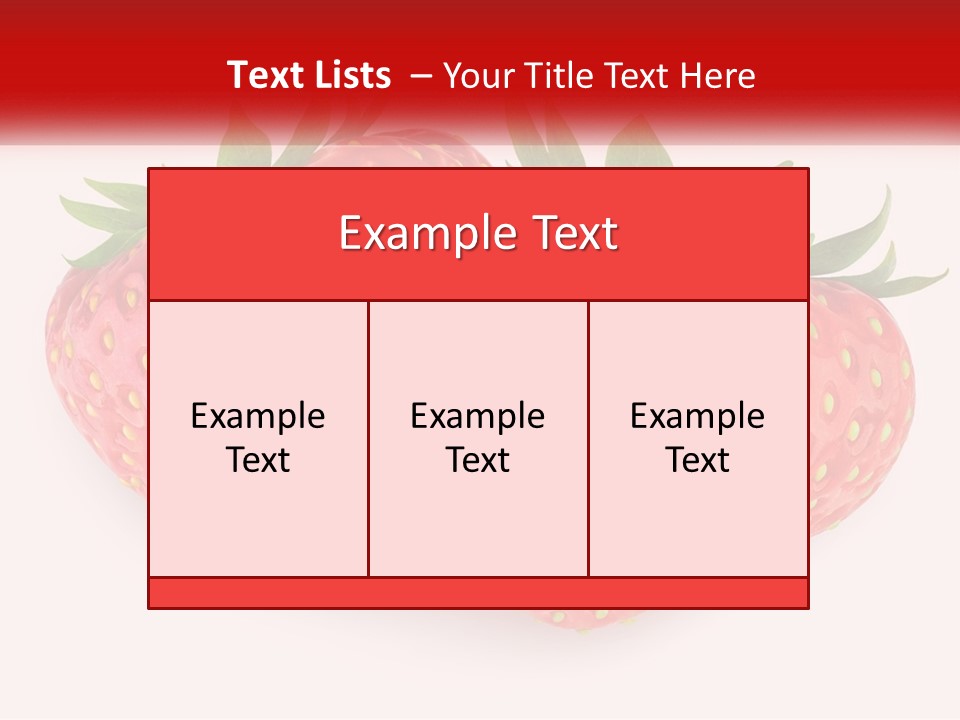 Two Strawberries With Green Leaves On A White Background PowerPoint Template