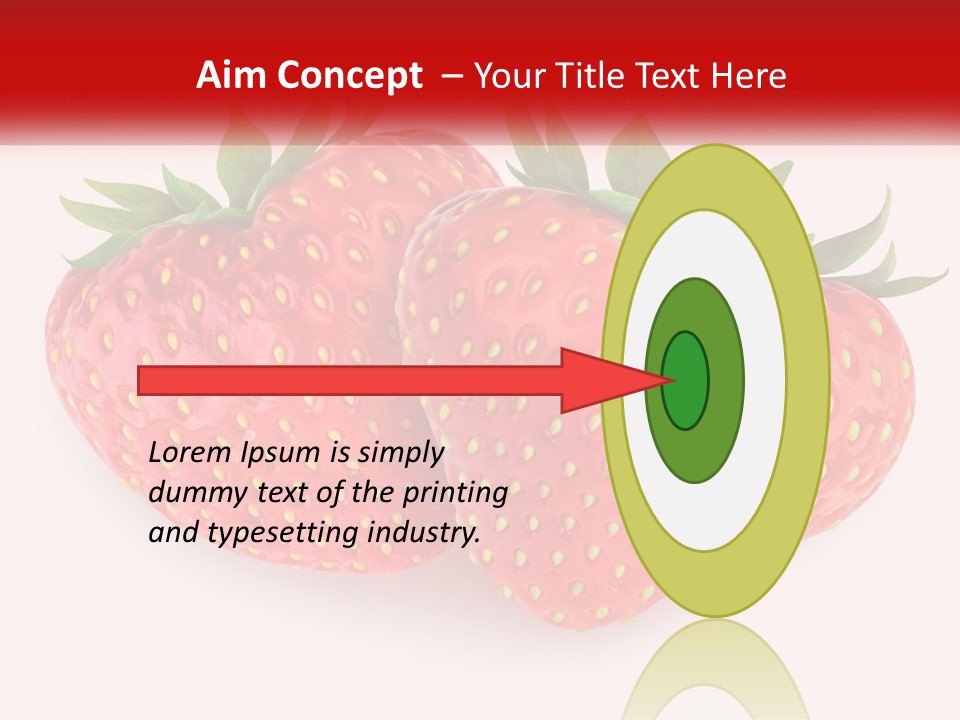 Two Strawberries With Green Leaves On A White Background PowerPoint Template