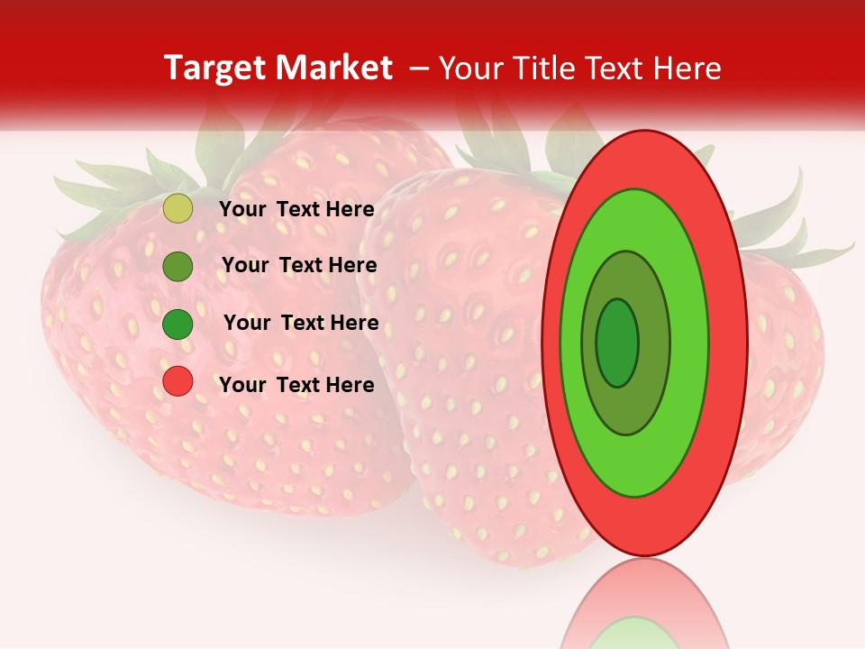 Two Strawberries With Green Leaves On A White Background PowerPoint Template