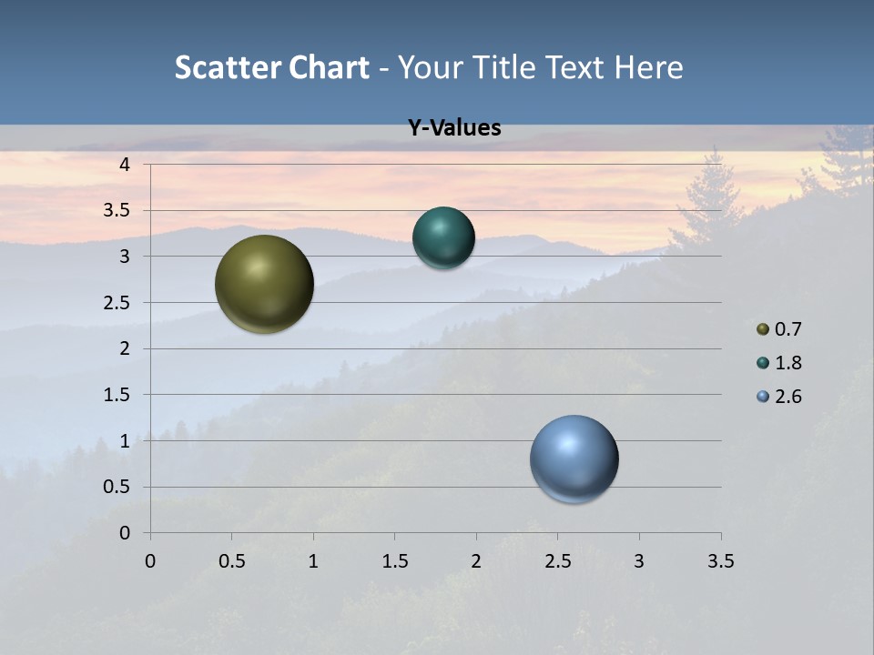 A Sunset Over A Mountain Range With Trees In The Foreground PowerPoint Template