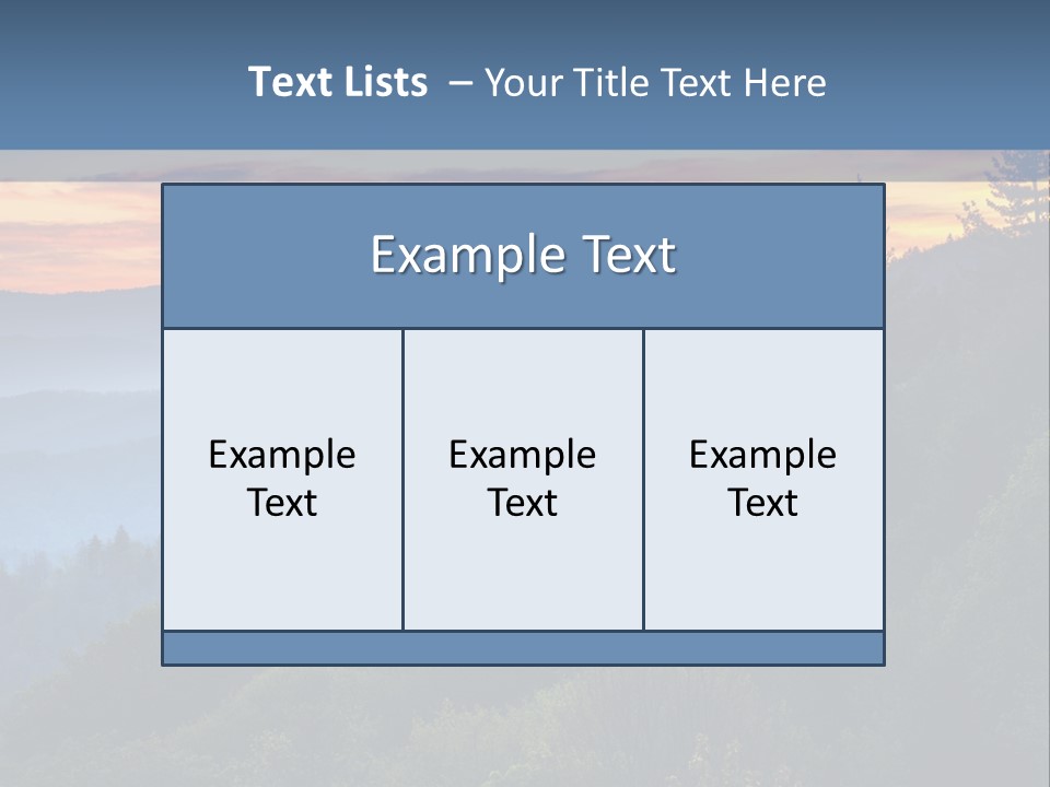 A Sunset Over A Mountain Range With Trees In The Foreground PowerPoint Template