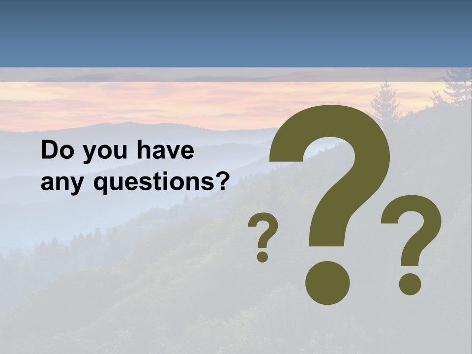 A Sunset Over A Mountain Range With Trees In The Foreground PowerPoint Template