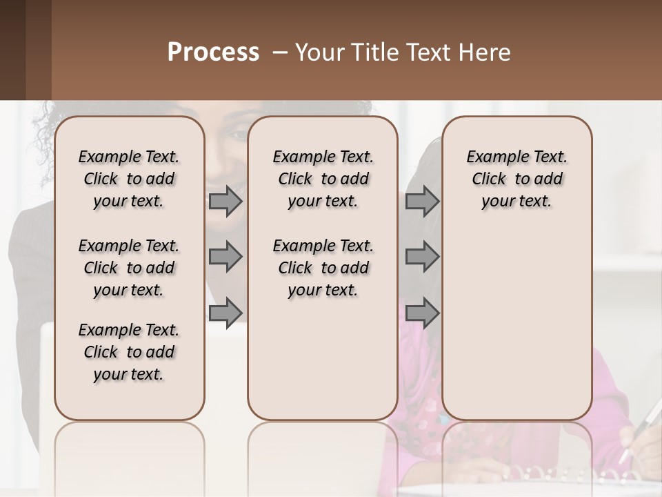 A Woman And A Little Girl Sitting At A Table In Front Of A Laptop Computer PowerPoint Template