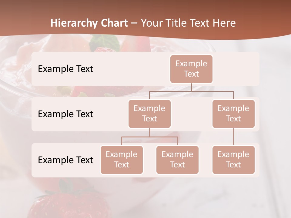 A Bowl Of Yogurt With Strawberries On A Table PowerPoint Template