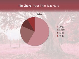 A Tree With A Swing In The Middle Of It PowerPoint Template