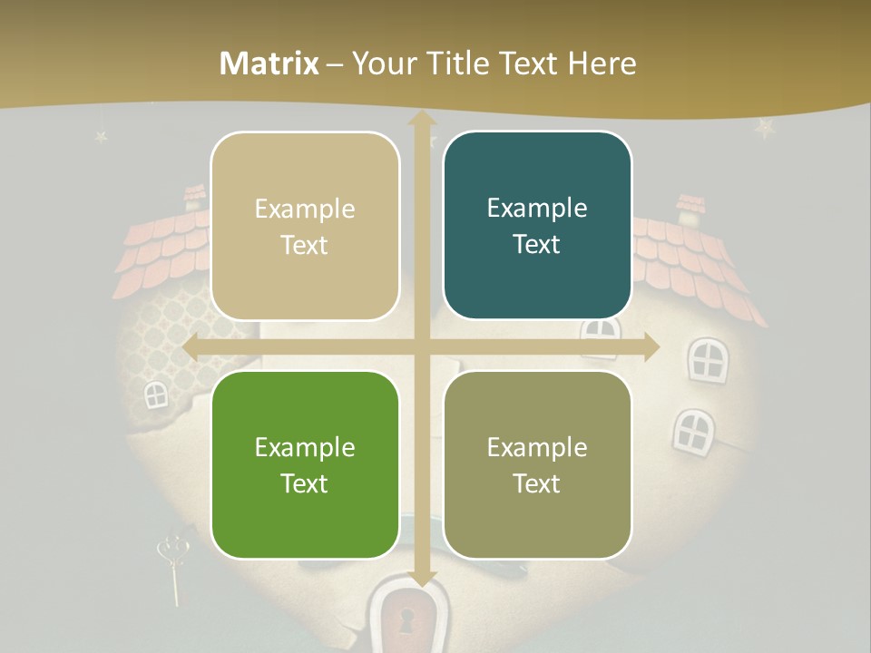A Heart Shaped House On Top Of A Hill PowerPoint Template