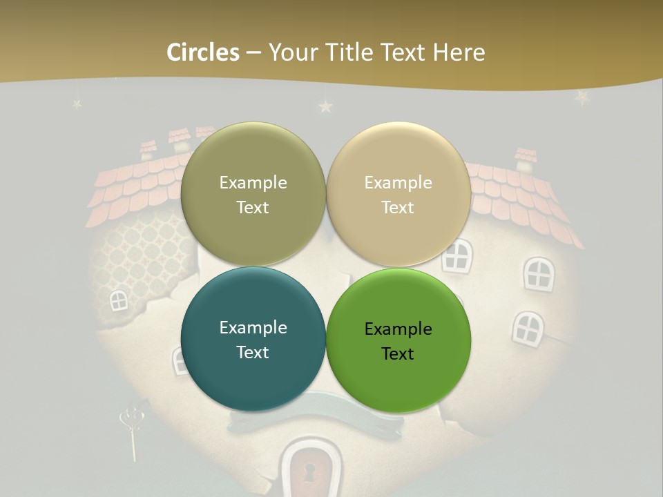 A Heart Shaped House On Top Of A Hill PowerPoint Template