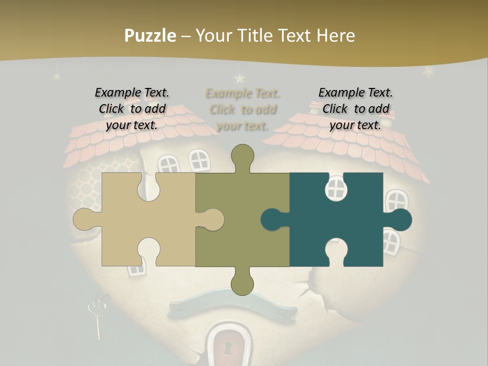 A Heart Shaped House On Top Of A Hill PowerPoint Template