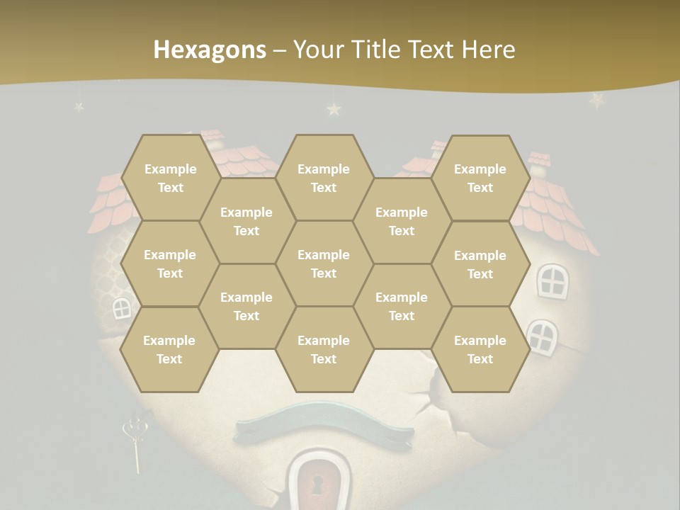 A Heart Shaped House On Top Of A Hill PowerPoint Template