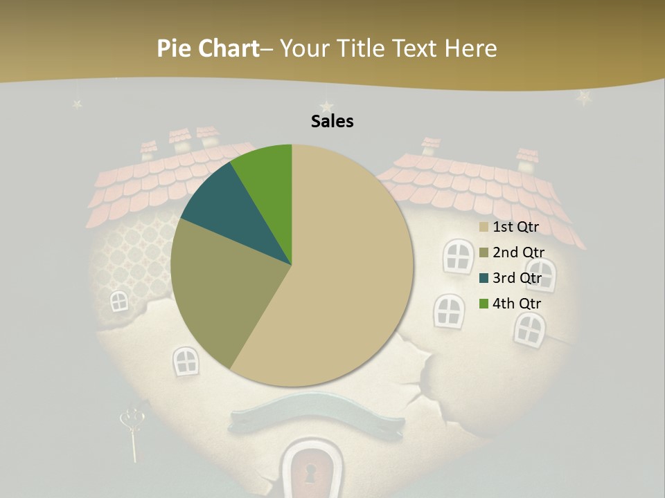 A Heart Shaped House On Top Of A Hill PowerPoint Template