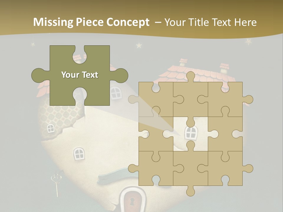 A Heart Shaped House On Top Of A Hill PowerPoint Template