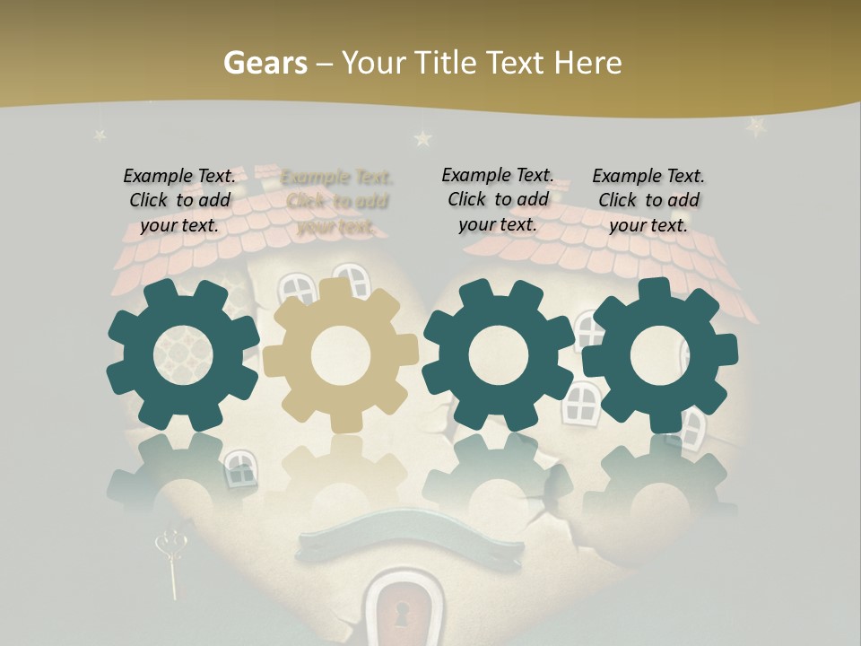 A Heart Shaped House On Top Of A Hill PowerPoint Template