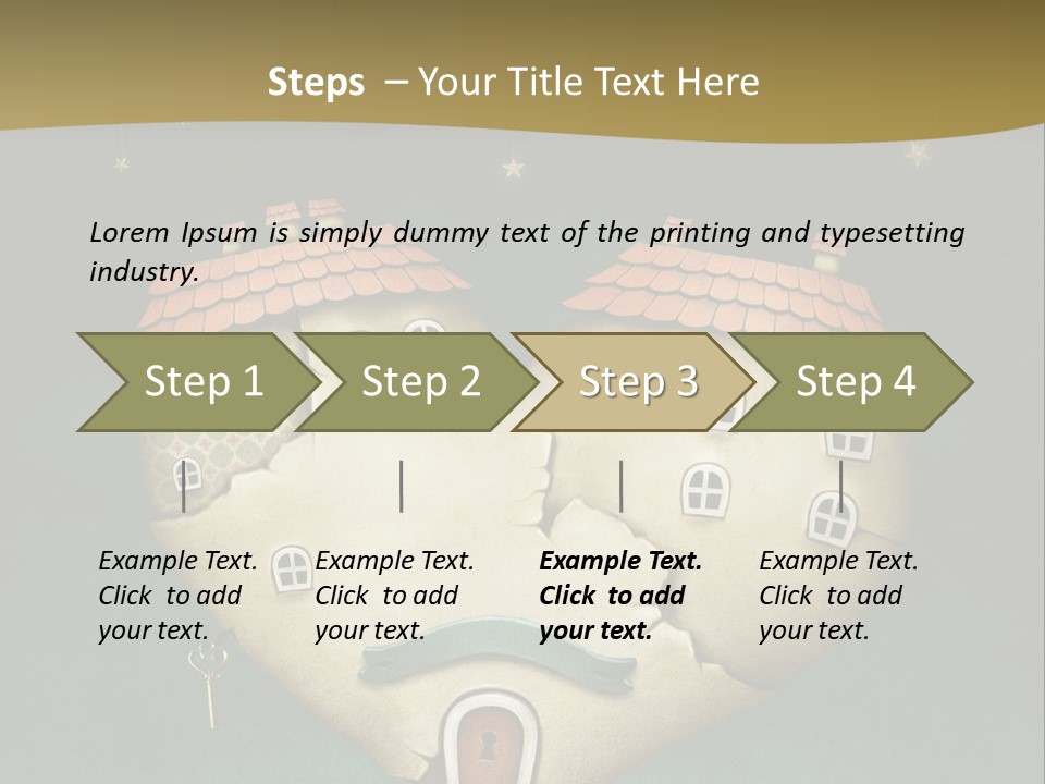A Heart Shaped House On Top Of A Hill PowerPoint Template