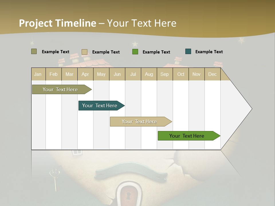 A Heart Shaped House On Top Of A Hill PowerPoint Template