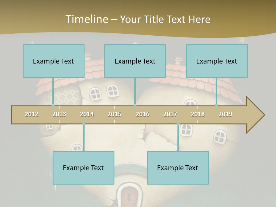 A Heart Shaped House On Top Of A Hill PowerPoint Template