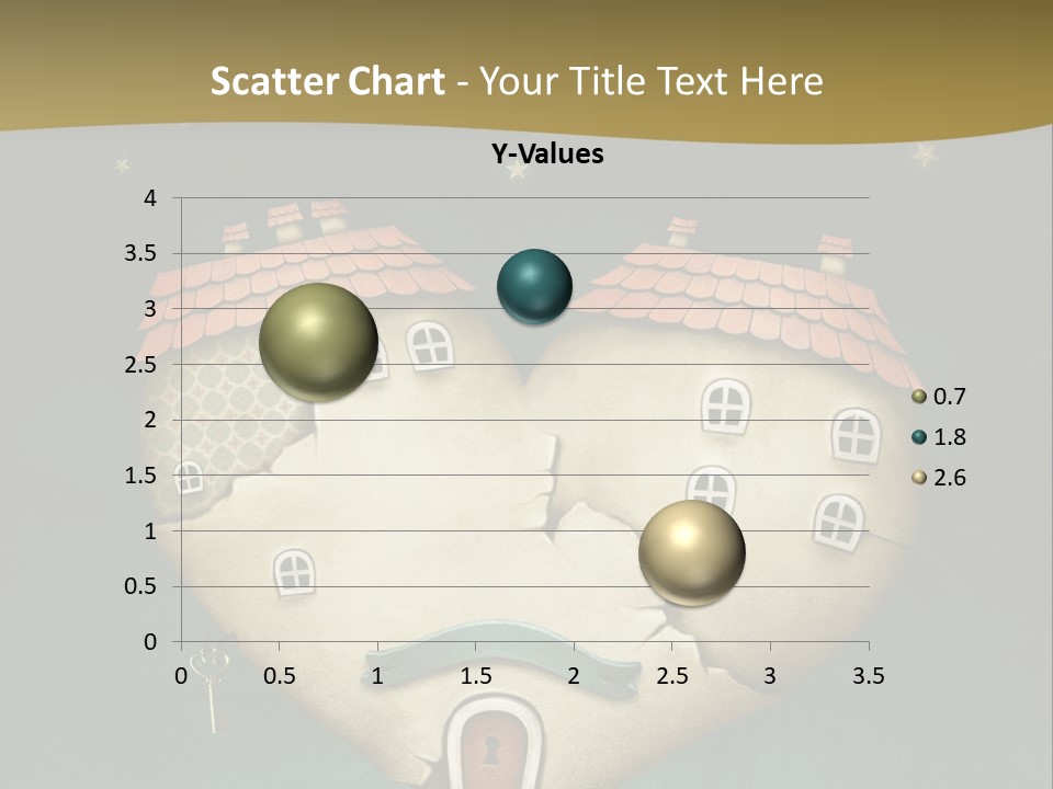 A Heart Shaped House On Top Of A Hill PowerPoint Template