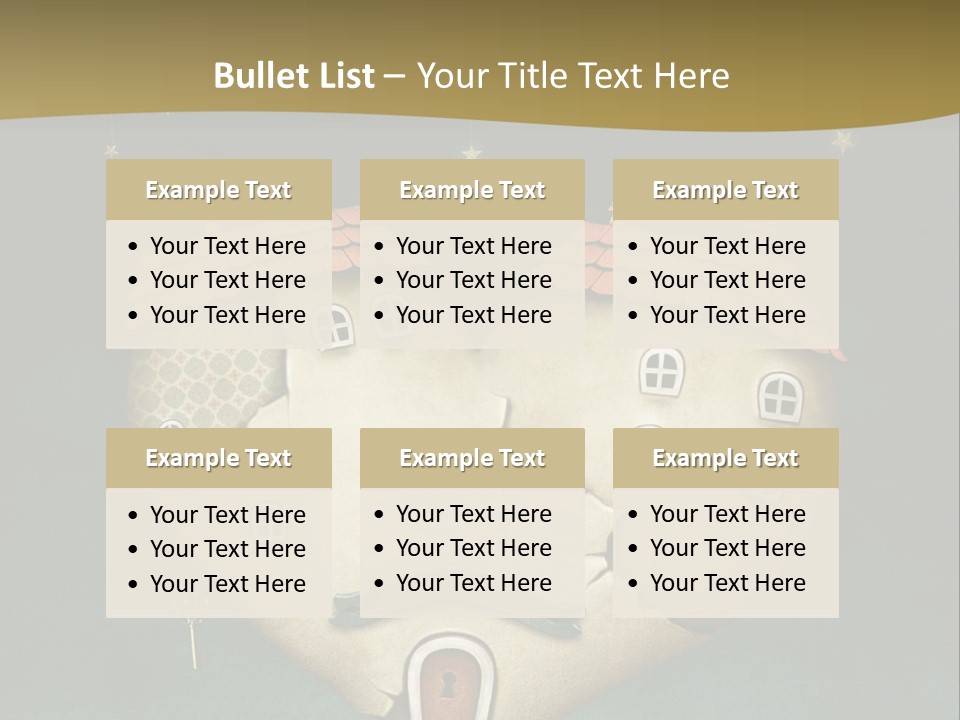 A Heart Shaped House On Top Of A Hill PowerPoint Template