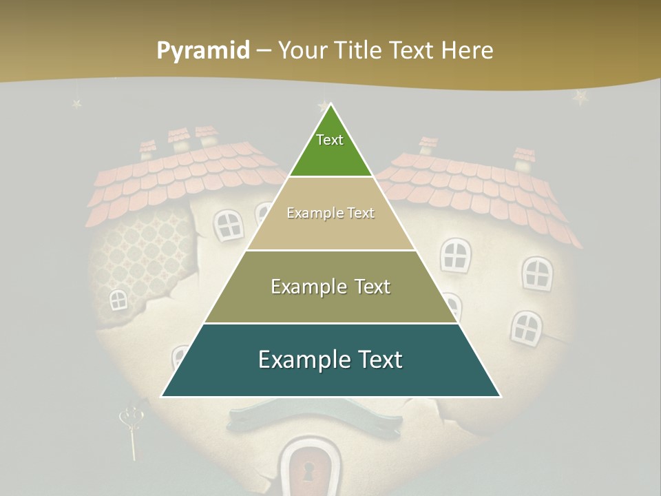 A Heart Shaped House On Top Of A Hill PowerPoint Template