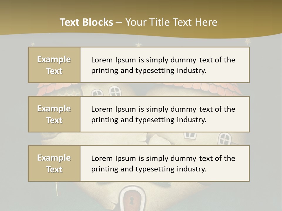 A Heart Shaped House On Top Of A Hill PowerPoint Template