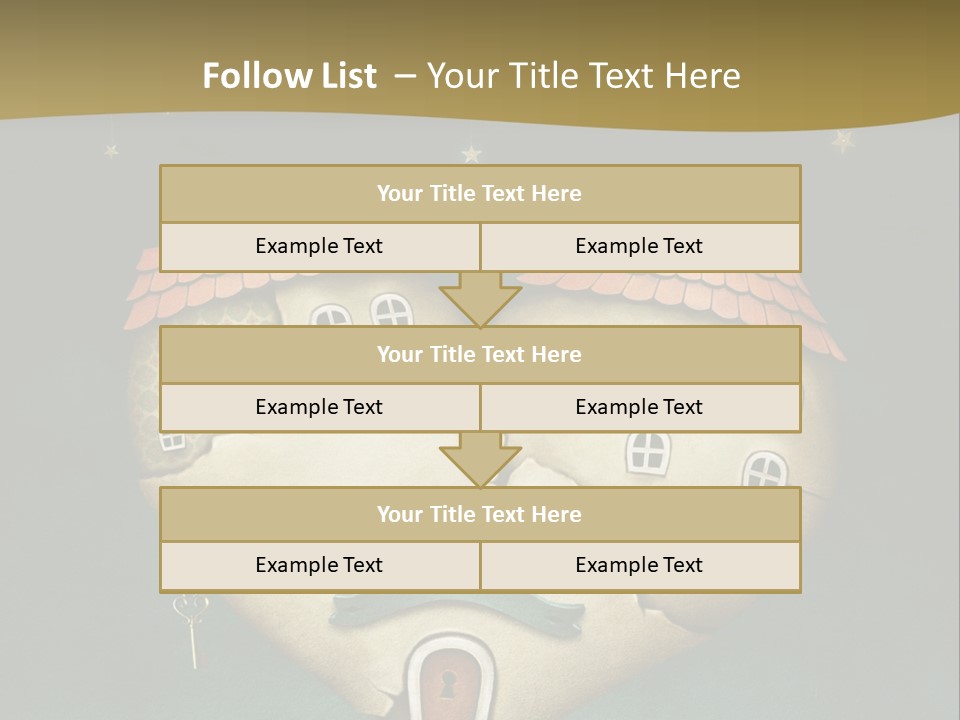 A Heart Shaped House On Top Of A Hill PowerPoint Template