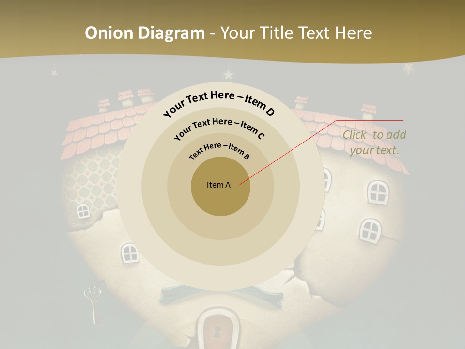 A Heart Shaped House On Top Of A Hill PowerPoint Template