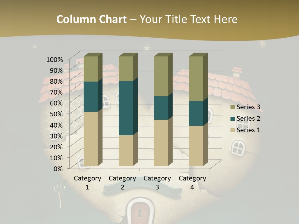 A Heart Shaped House On Top Of A Hill PowerPoint Template