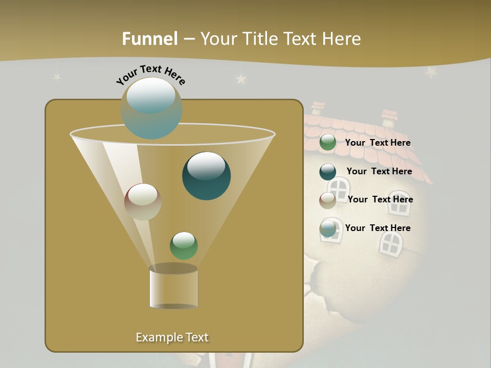 A Heart Shaped House On Top Of A Hill PowerPoint Template