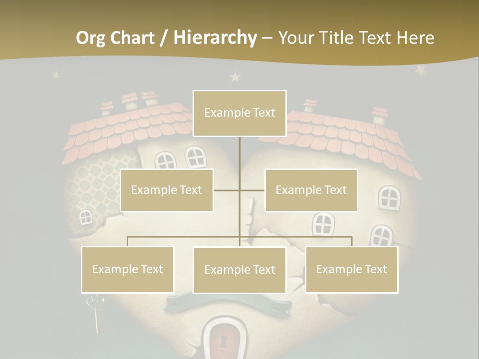 A Heart Shaped House On Top Of A Hill PowerPoint Template