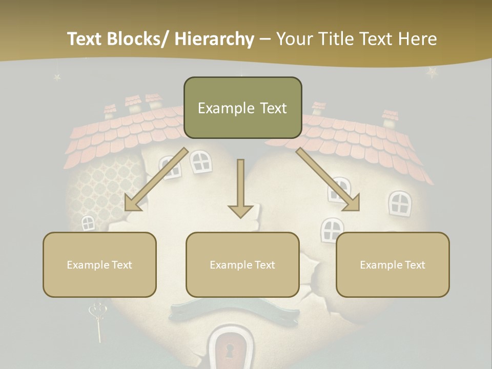 A Heart Shaped House On Top Of A Hill PowerPoint Template