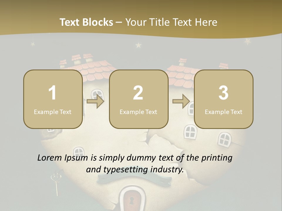 A Heart Shaped House On Top Of A Hill PowerPoint Template