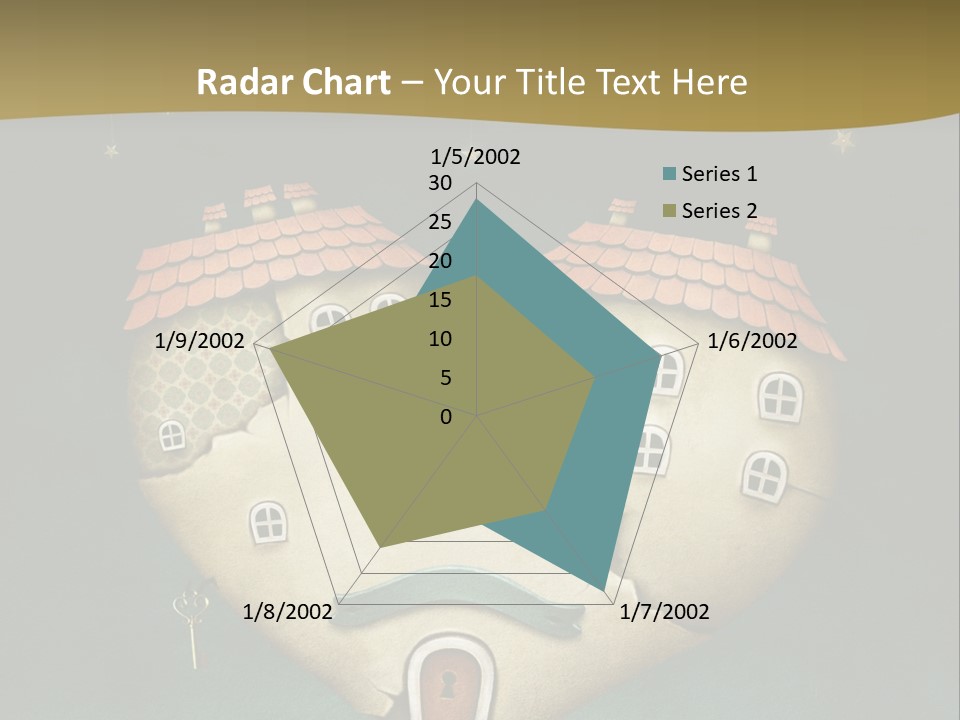 A Heart Shaped House On Top Of A Hill PowerPoint Template