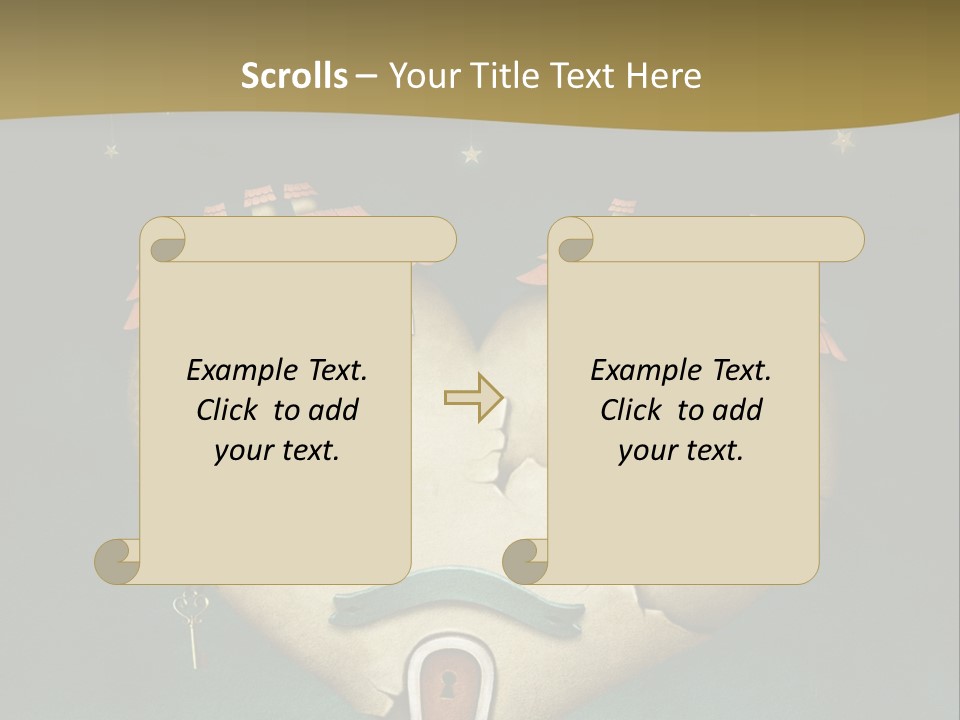 A Heart Shaped House On Top Of A Hill PowerPoint Template