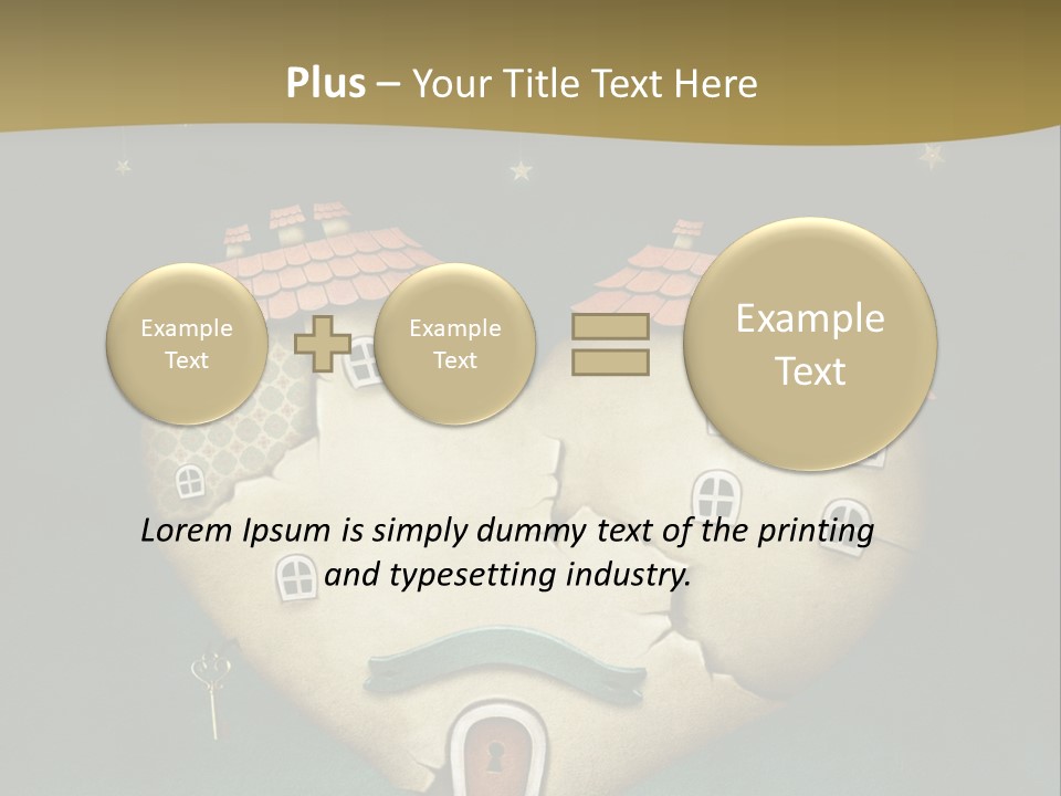 A Heart Shaped House On Top Of A Hill PowerPoint Template